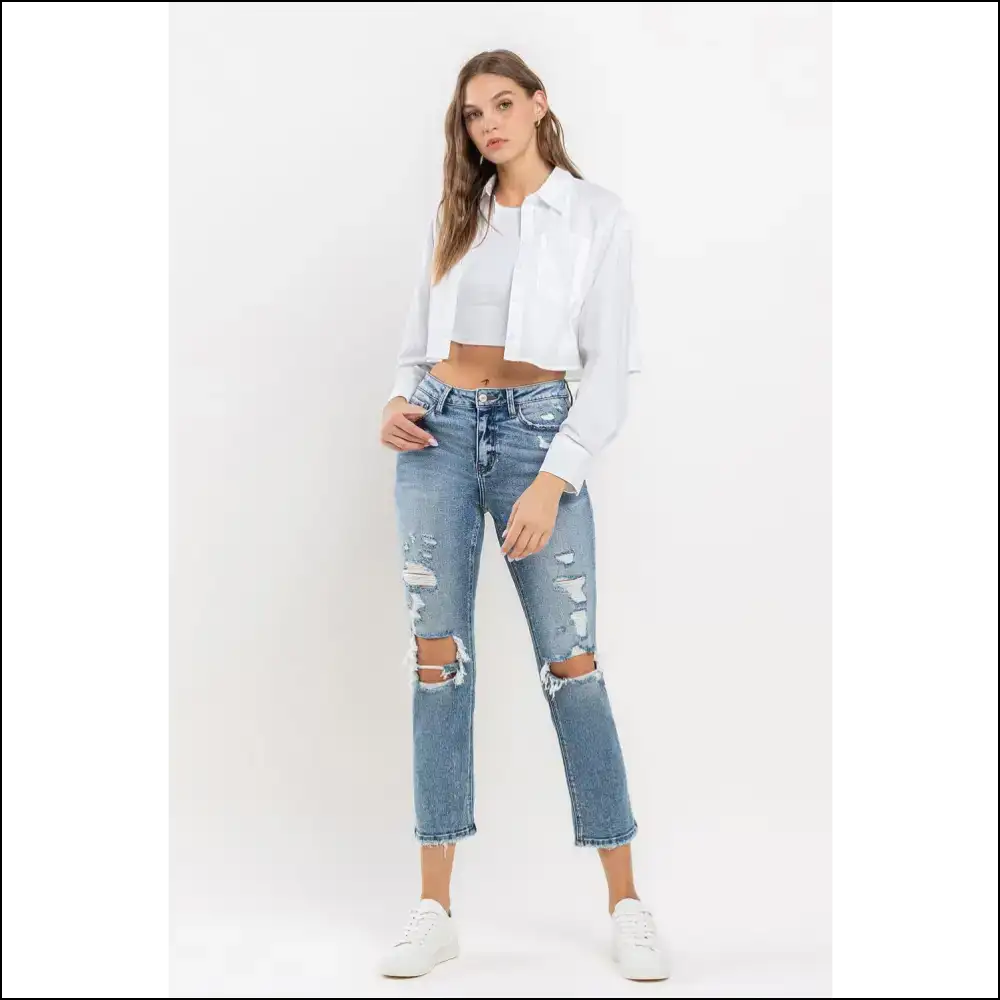 High Rise Slim Straight Jeans: Because Even your Pants Deserve a Glow-up! πβ¨ - Jeans on Sale Worldwide Shipping