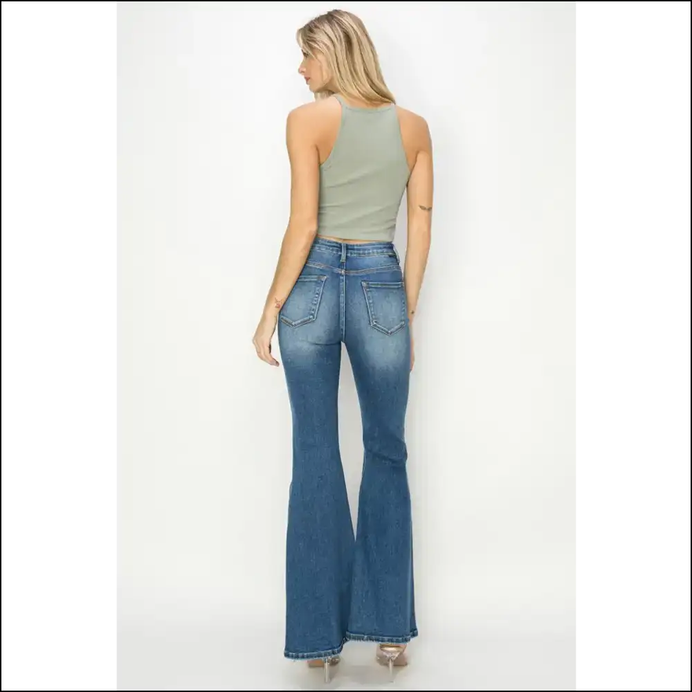 High Rise to Heaven: Risen Flare Jeans for your Vintage Vibes 🎉 - on Sale Worldwide Shipping