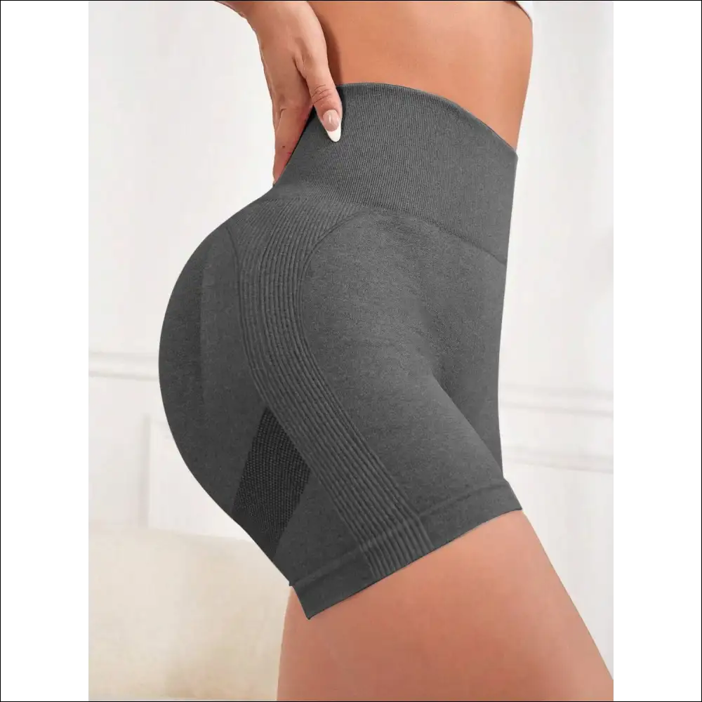 High Waist Active Shorts - Elevate your Style - Dark Gray / s - on Sale Worldwide Shipping