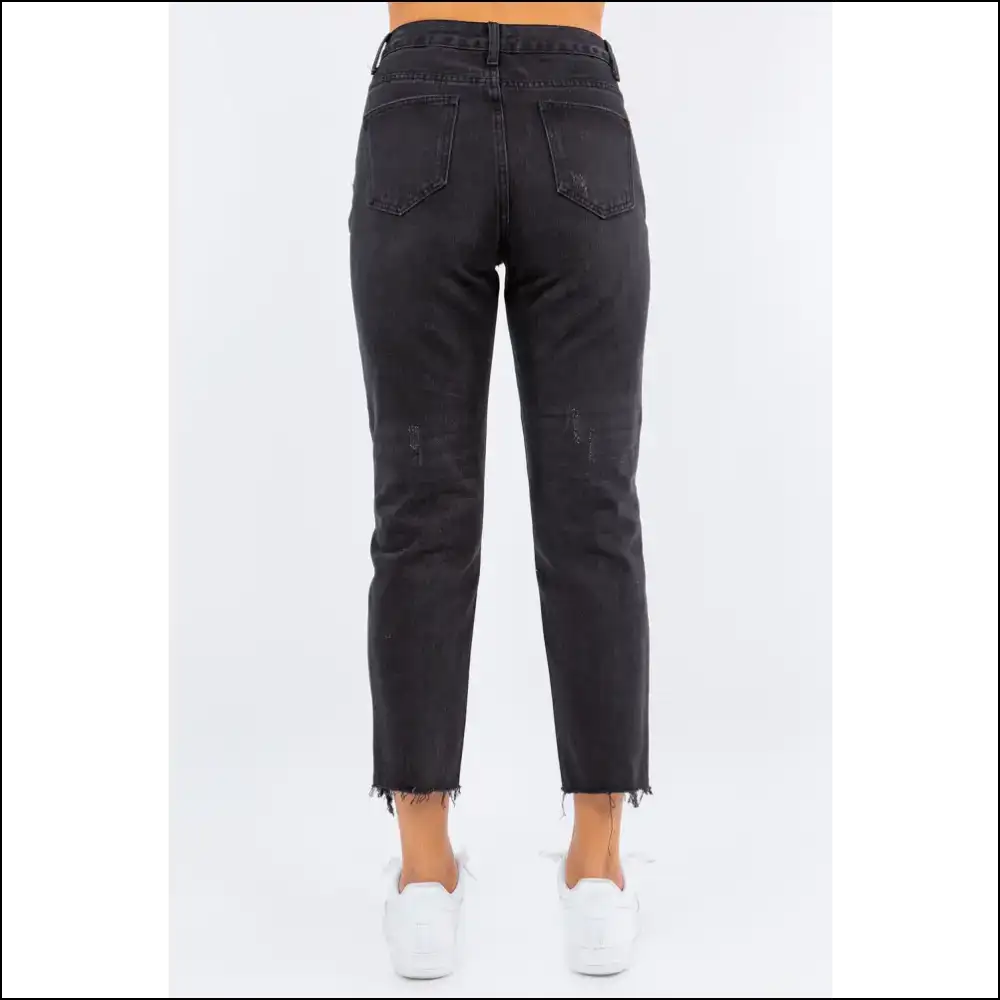 High Waist Distressed Jeans: where Chic Meets its Edgy Soulmate ๐๐ - Jeans on Sale Worldwide Shipping