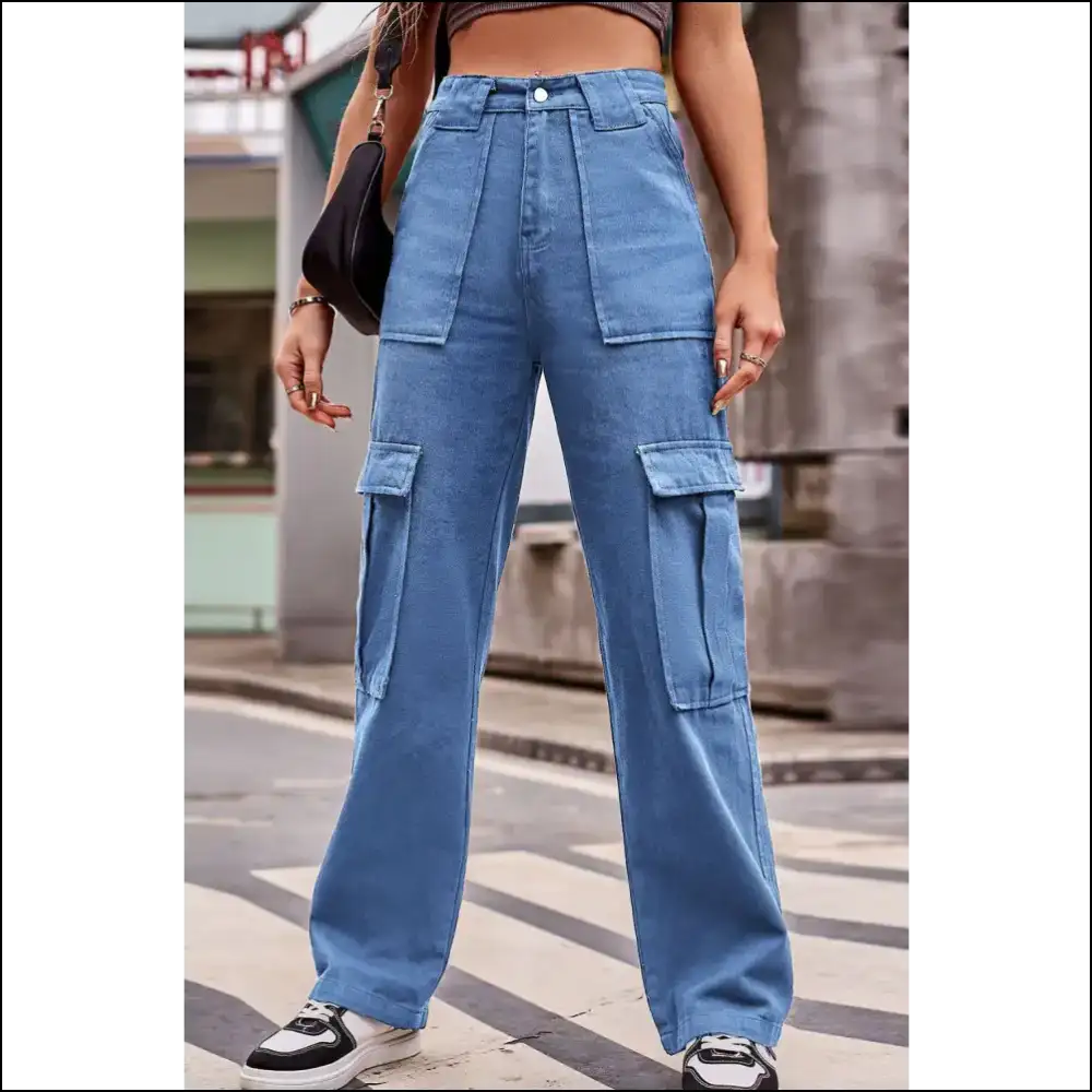 High Waist Loose Fit Jeans: for when you Want to be Comfy and Classy ππ - Ashleigh Blue / 2xl - Jeans on Sale Worldwide Shipping