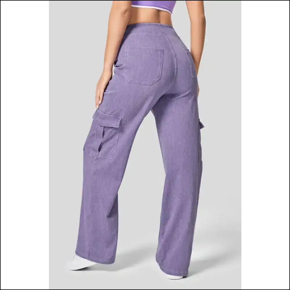 High Waist Straight Leg Cargo Jeans: where Drama Meets Denim Delight! ππ - Jeans on Sale Worldwide Shipping