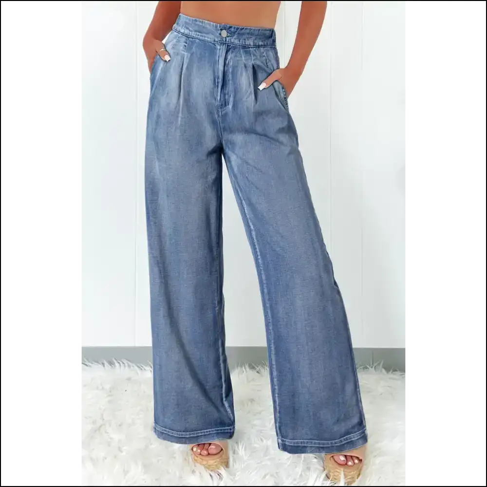 High Waist Wide Leg Jeans: your Curvy Companion for Life’s Twists! 👖✨ - Medium / 16 - Jeans on Sale Worldwide Shipping