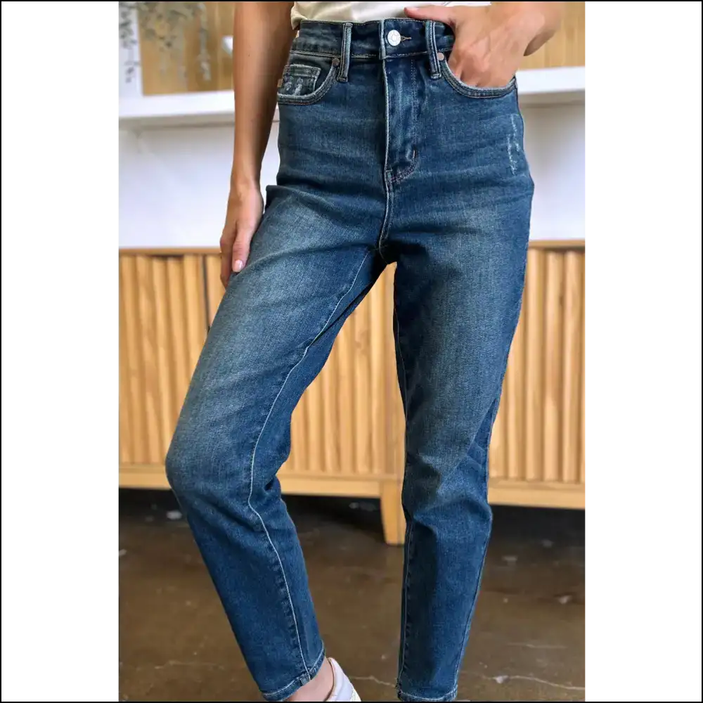 Hug your Muffin Top with Judy Blue Tummy Control Jeans from Needful Things πβ¨ - Dark / 5 - on Sale Worldwide Shipping
