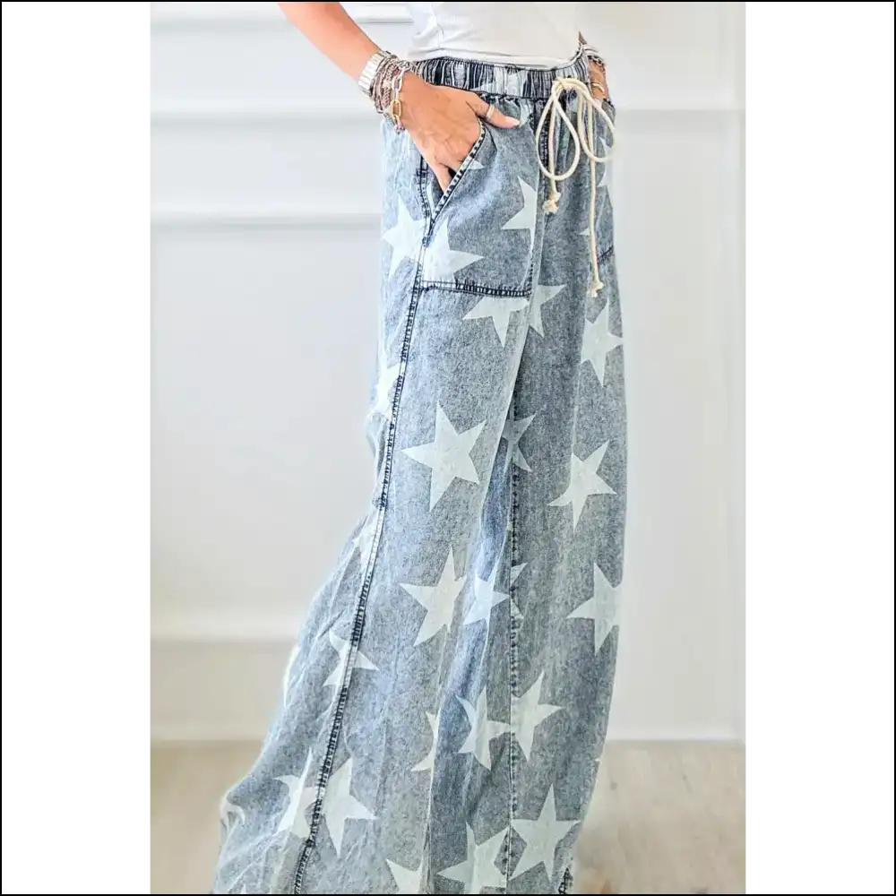 Jeans so Good Stars are Jealous 🌠 Light Blue Star High Waist - on Sale Worldwide Shipping