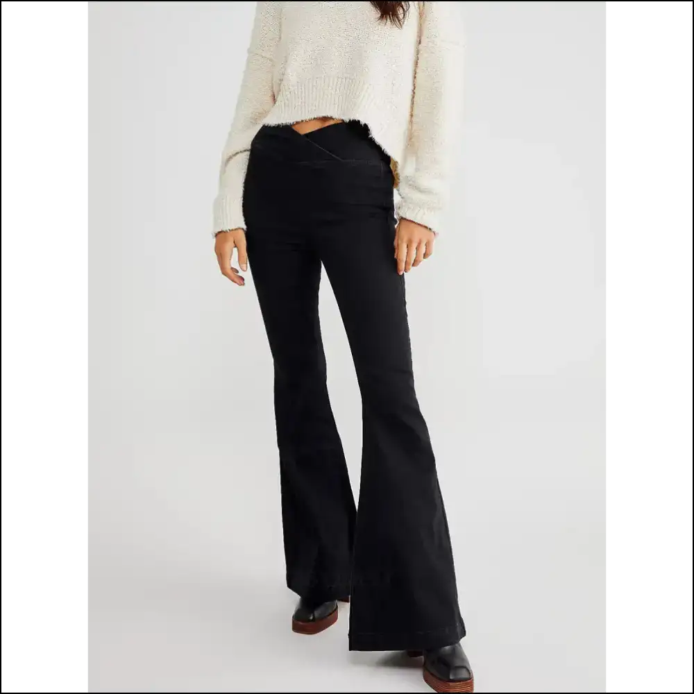 Jeans that are as Quirky your Personality: Asymmetric Waist Flair! π - Black / Xs - on Sale Worldwide Shipping