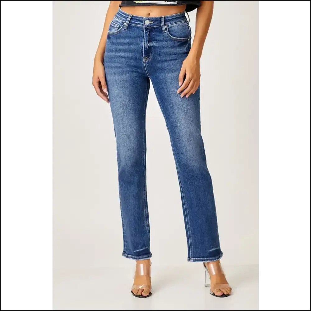 Jeans that Make you Feel Like a Snack: Risen Mid Rise Slim Straight! ππ - on Sale Worldwide Shipping
