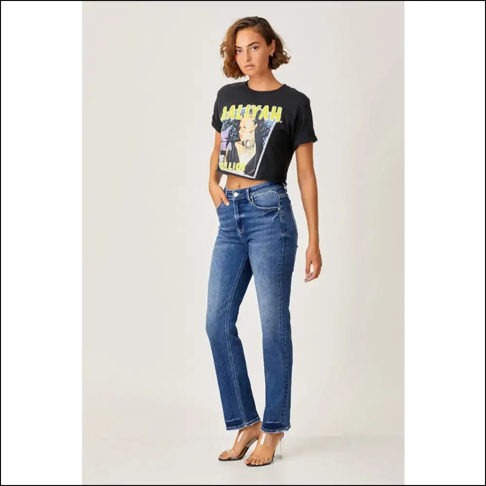 Jeans that Make you Feel Like a Snack: Risen Mid Rise Slim Straight! ππ - on Sale Worldwide Shipping