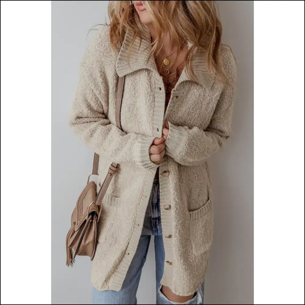 Jet Stream Chic Cardigan: your Acrylic Hug 🤣 - Cardigans on Sale Worldwide Shipping