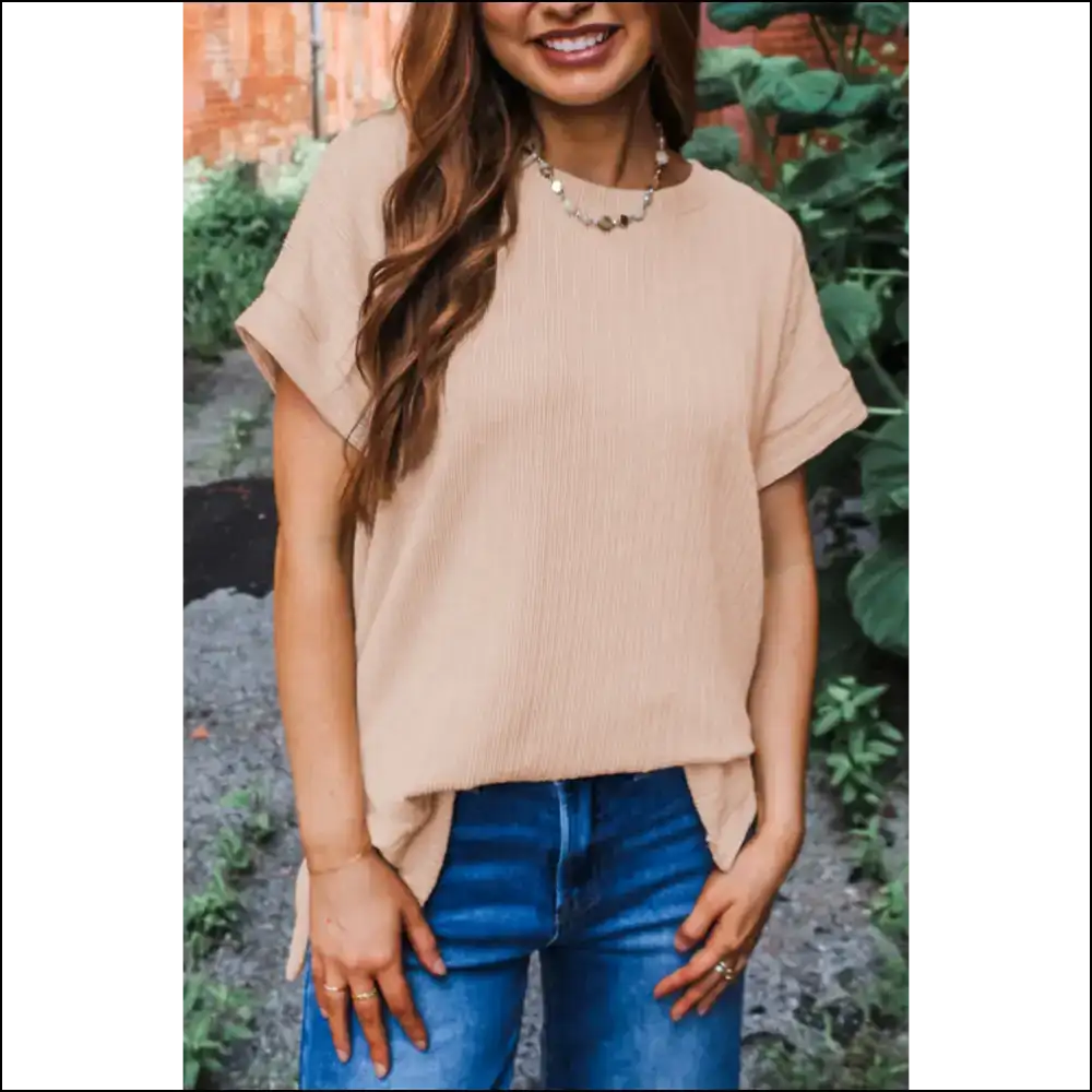Jet Stream Textured Top: Dress Like Youre not Dead Yet π - Blouses on Sale Worldwide Shipping