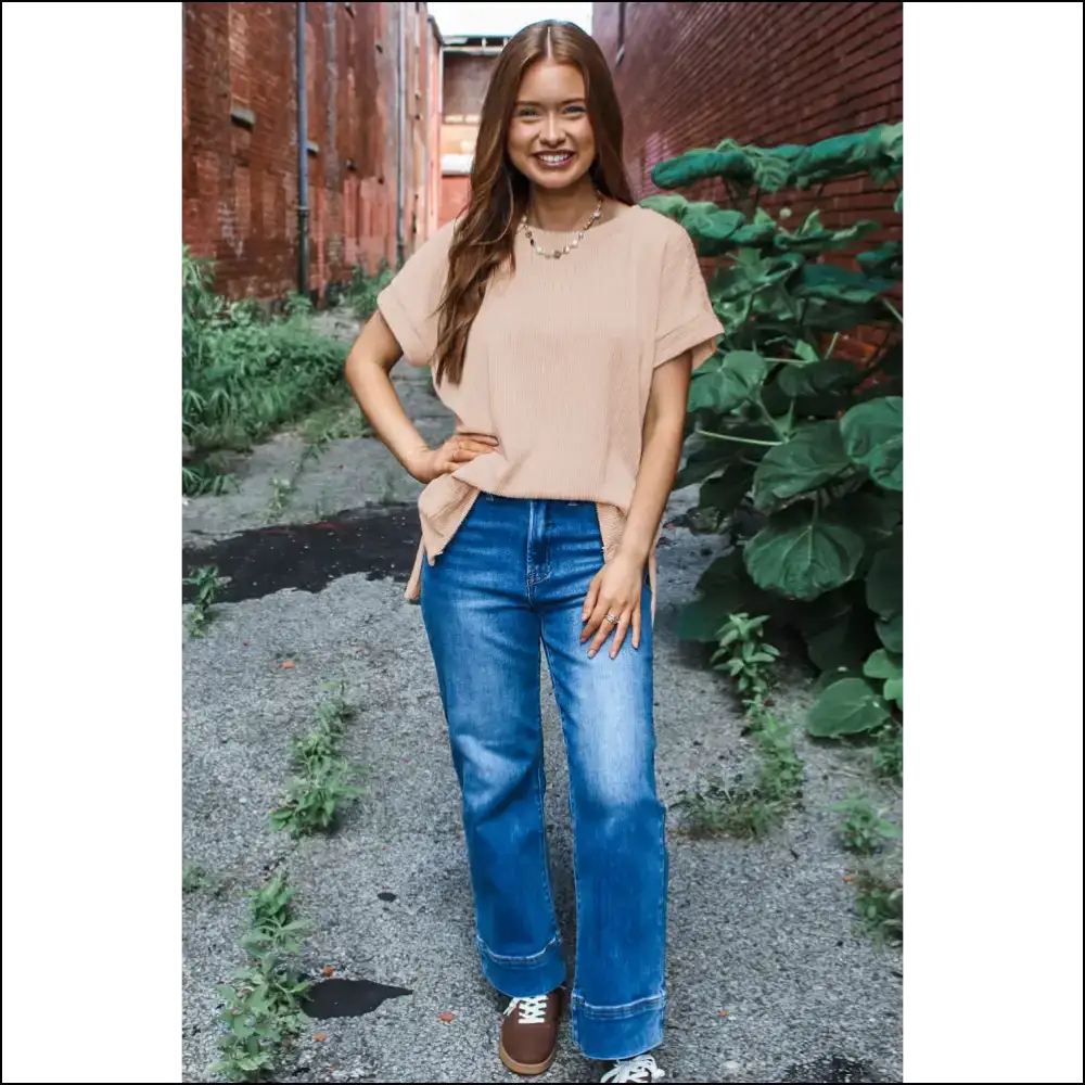 Jet Stream Textured Top: Dress Like Youre not Dead Yet π - Blouses on Sale Worldwide Shipping
