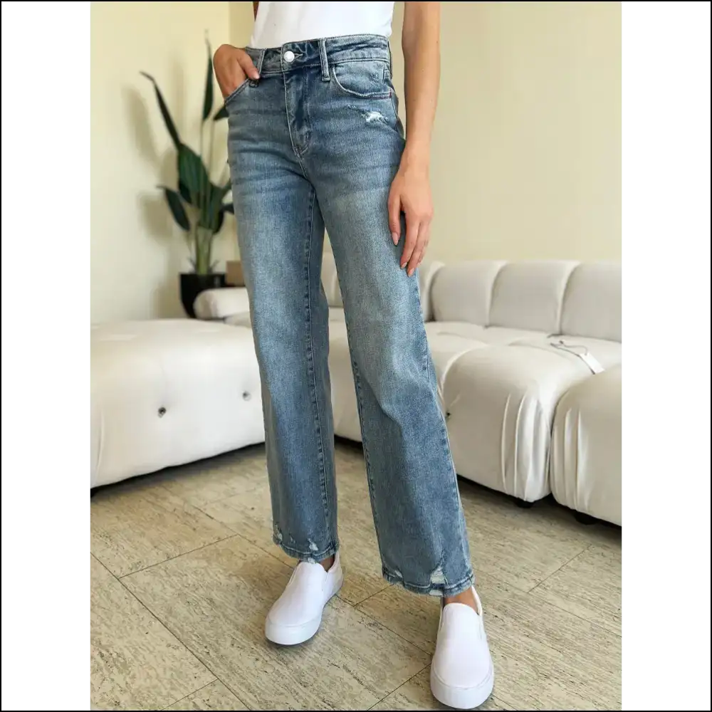 Judy Blue Distressed Straight Jeans: the Only Friend that Always Fits! ππ - Jeans on Sale Worldwide Shipping