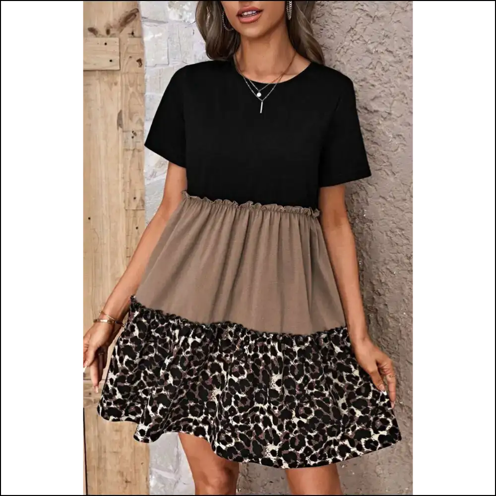 Jungle Green Leopard Print: Dress Like you Own the Zoo π Needful Things - Short Dresses on Sale Worldwide Shipping