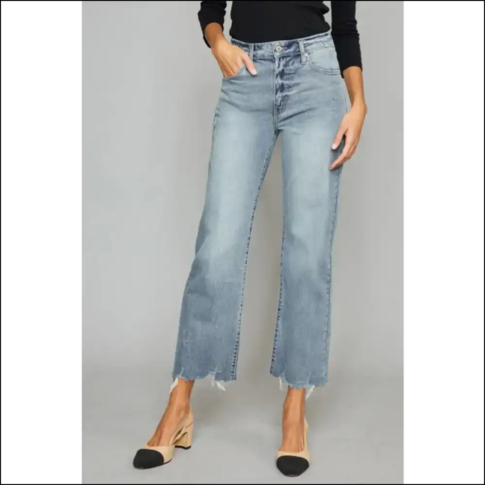 Kancan High Waist and Wide Leg: Jeans so Fly they Might just Away! - Light / 15 - on Sale Worldwide Shipping