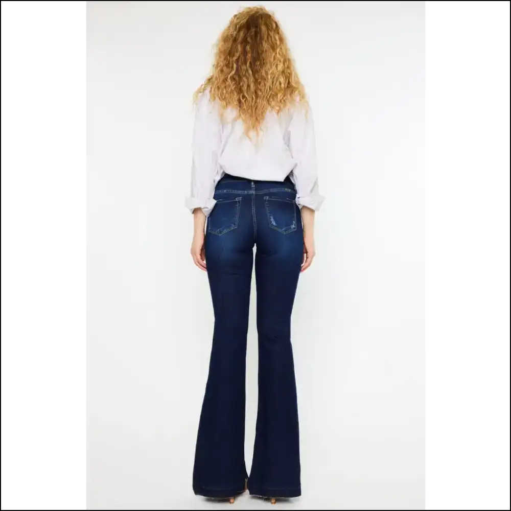 Kancan Mid Rise Slim Flare Jeans: where Confidence Meets Dark Comedy! ๐ - Jeans on Sale Worldwide Shipping