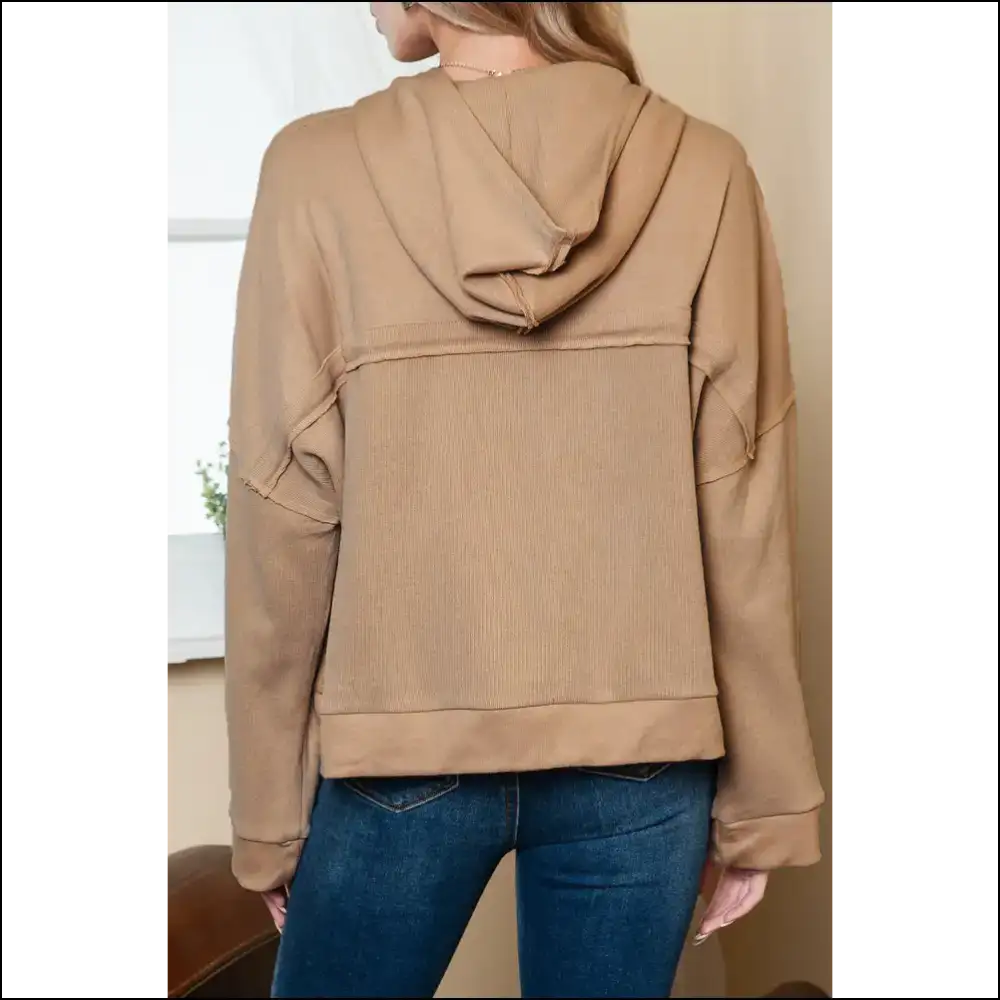 Khaki Casual Button Seam Hoodie: so Comfy It’s Chic Needful Things - Sweatshirts & Hoodies on Sale Worldwide Shipping