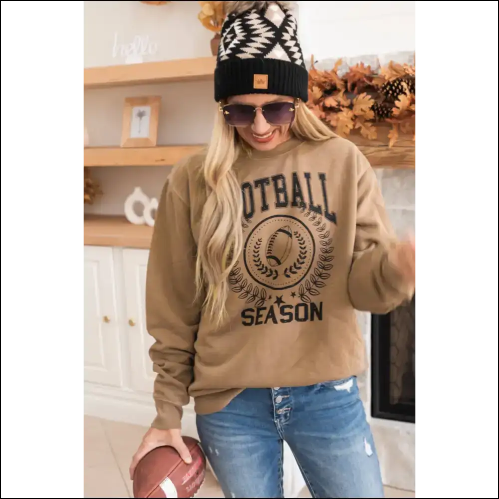 Khaki Game Day Rugby: Comfy Even when your Team Loses ๐ - Graphic Sweatshirts & Hoodies on Sale Worldwide Shipping