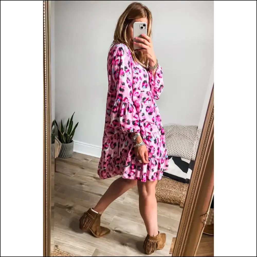 Khaki Leopard Mini Dress: Dangerously Chic! π Needful Things - Short Dresses on Sale Worldwide Shipping