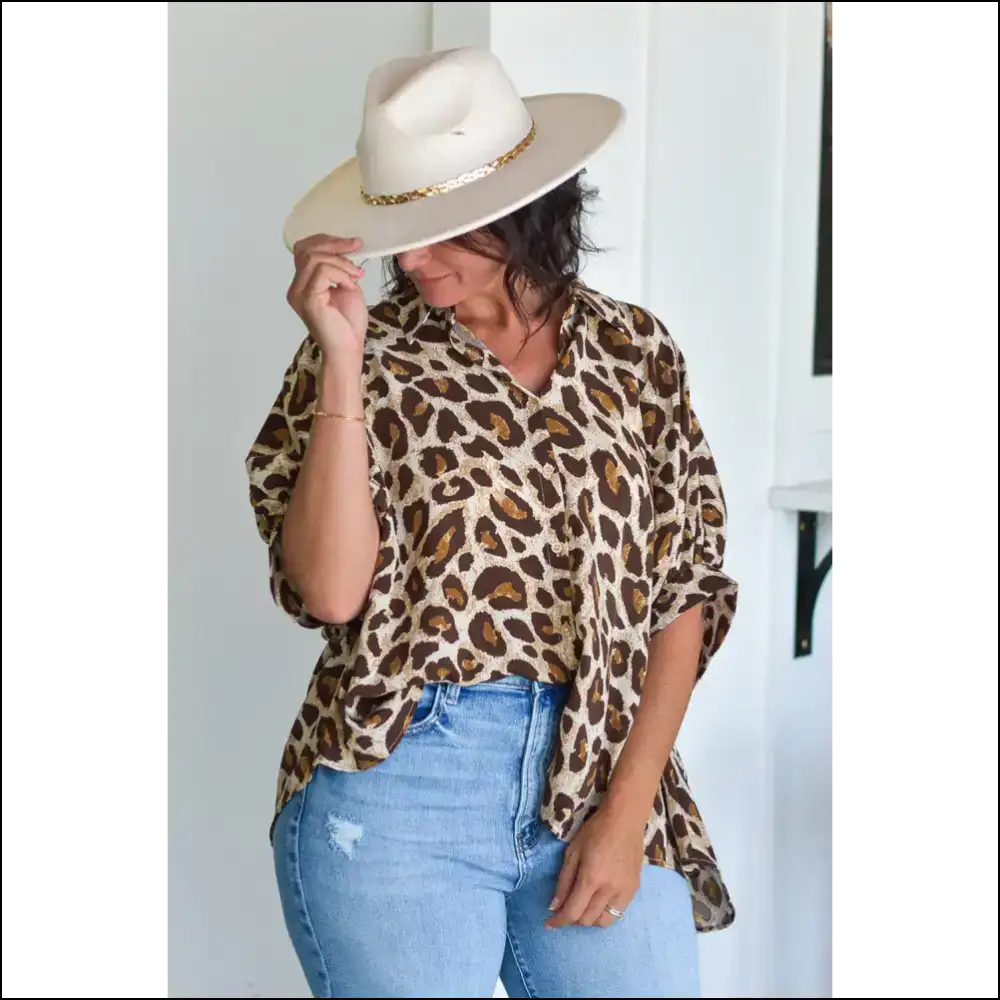 Khaki Leopard Print: Roar Queen! π Needful Things - Plus Size Tops on Sale Worldwide Shipping