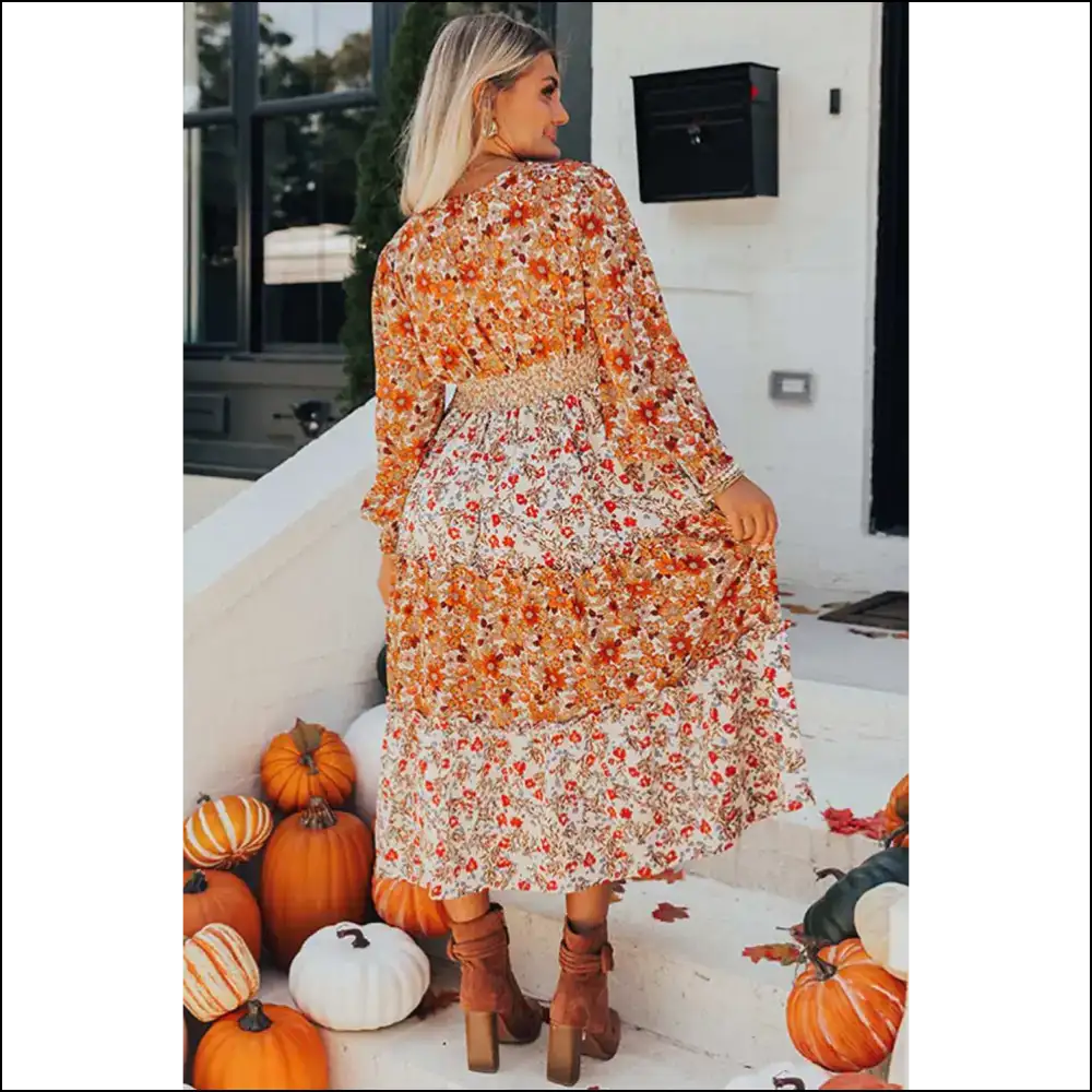 Khaki Size Frill Tiered Dress: Finally a High Waist that Works! ๐ - Plus Dresses on Sale Worldwide Shipping