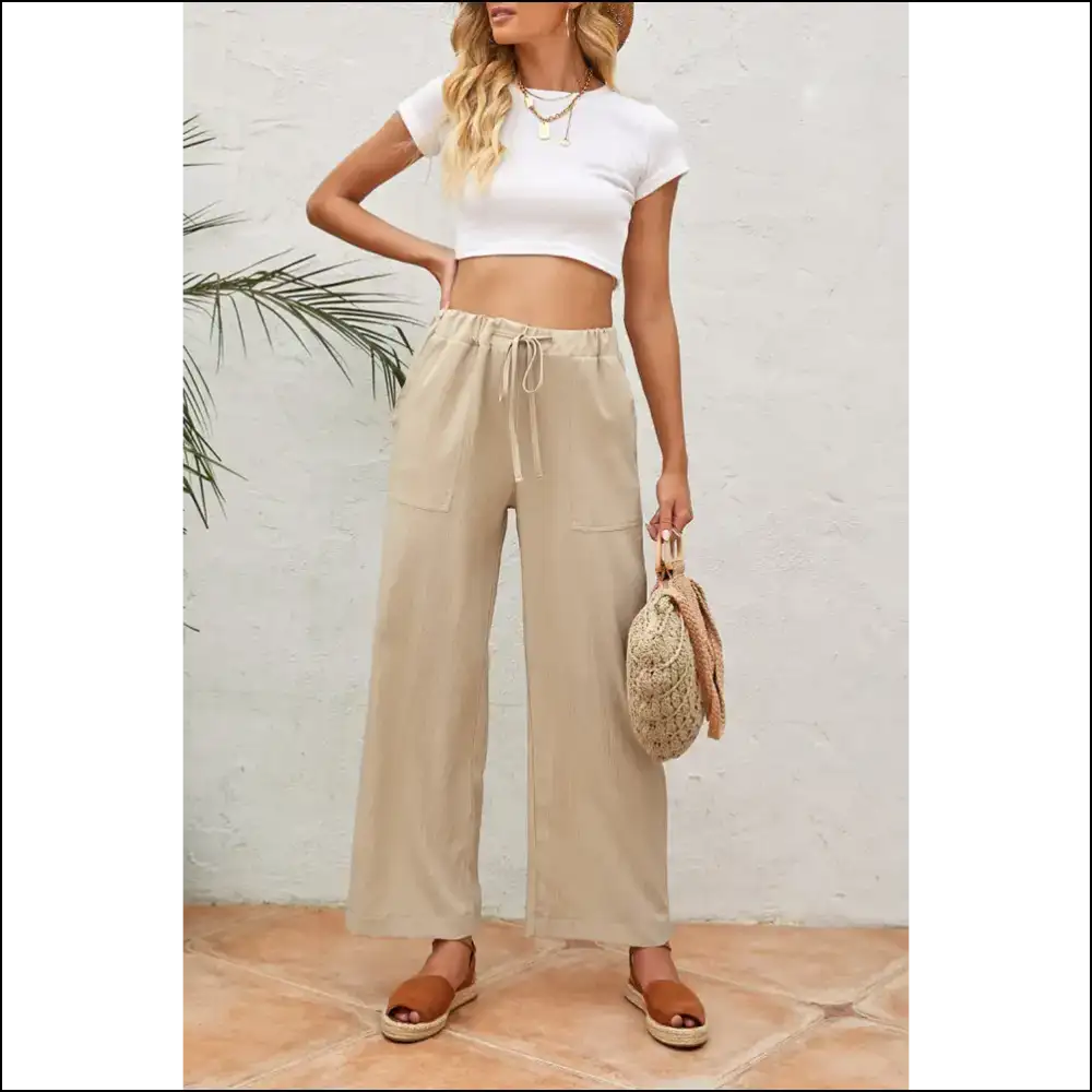 Khaki Wide Leg Pants: Ditch your Jeggings Embrace Freedom π Needful Things - Pants on Sale Worldwide Shipping