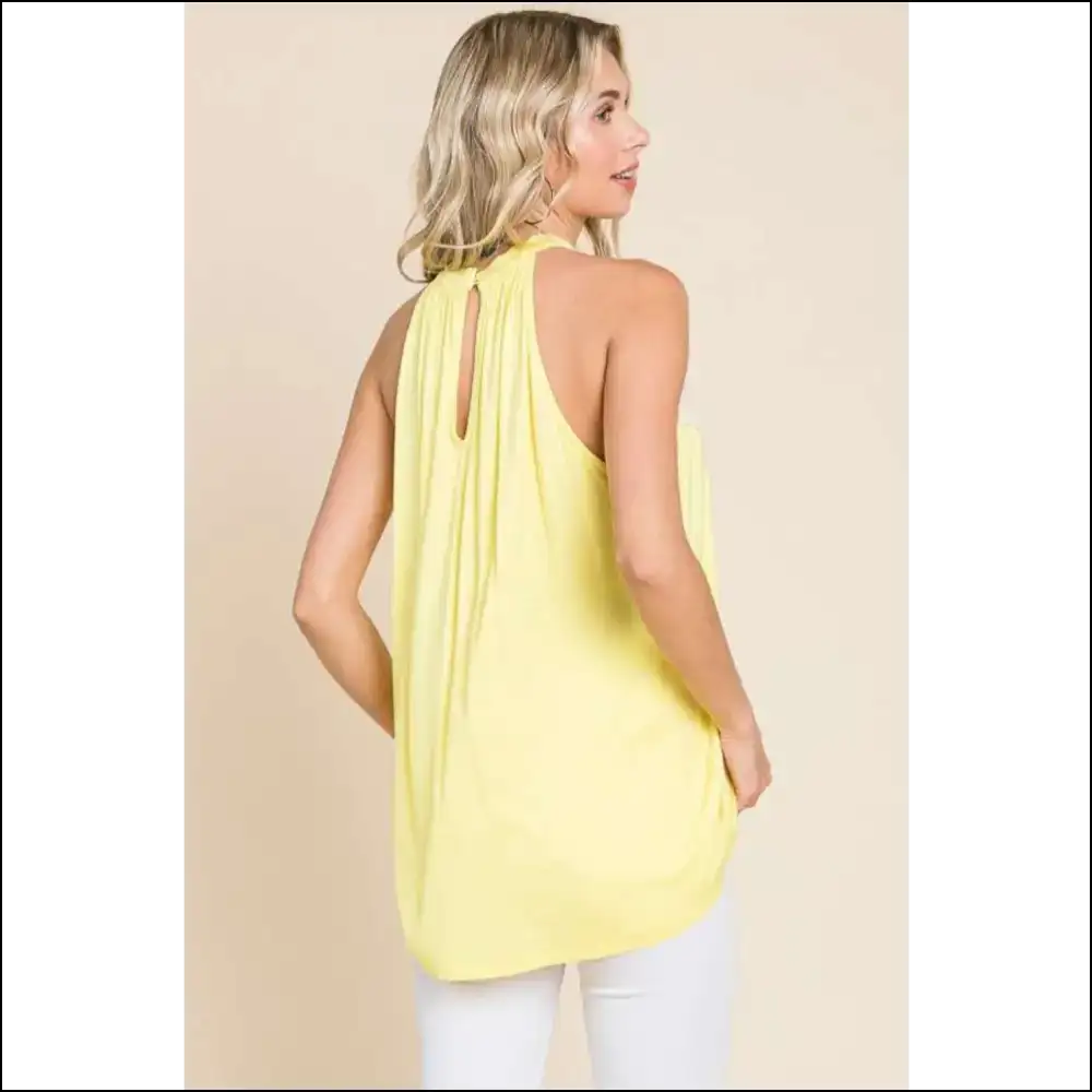 Lace Panel Sleeveless Round Neck Top - Tank Tops on Sale Worldwide Shipping