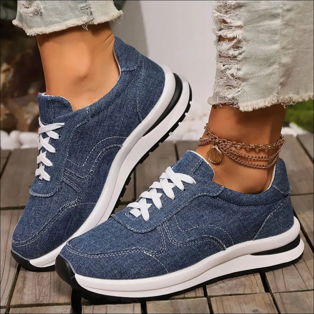 Lace Up Canvas Athletic Shoes: Sporty & Stylish - Shoes on Sale Worldwide Shipping