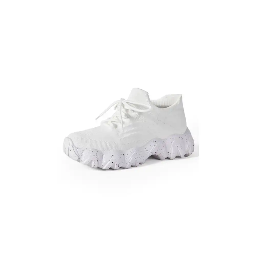 Lace Up Mesh Breathable Athletic Shoes for Trendy Women - White / 40(us9) - on Sale Worldwide Shipping