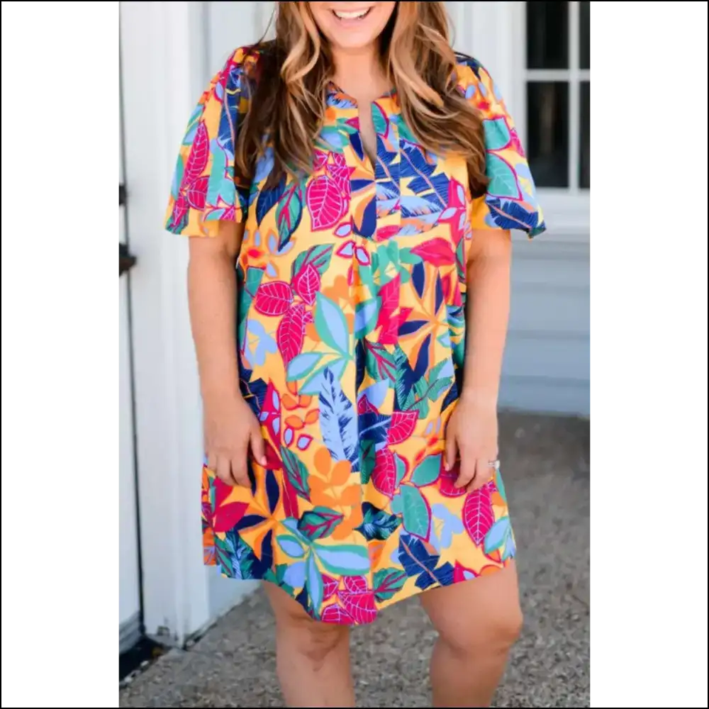 Ley Print Shift: Goddess Hides Snacks 🤫 Needful Things - Multicolour / 1x - Plus Size Dresses on Sale Worldwide Shipping