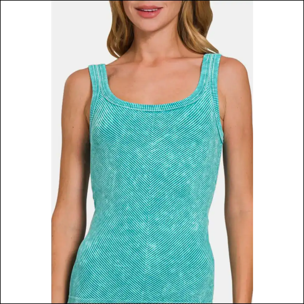 Life’s too Short for Boring Tops: Get your Chic Ribbed Scoop Neck Now! 😄 - Tank Tops on Sale Worldwide Shipping