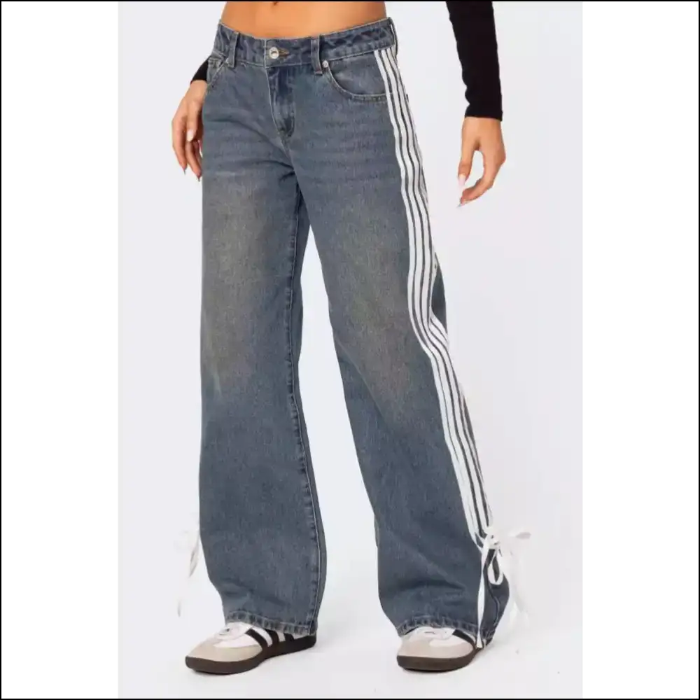 Loose Fit Jeans: Embrace Comfort and Stripes with Serious Sass! π - Medium / m - Jeans on Sale Worldwide Shipping