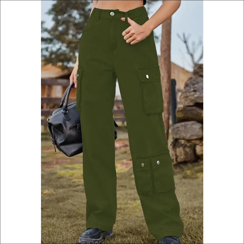 Loose Fit Long Jeans: for when Youβre Fashionably Late to Everything! πβ¨ - Green / m - Jeans on Sale Worldwide Shipping