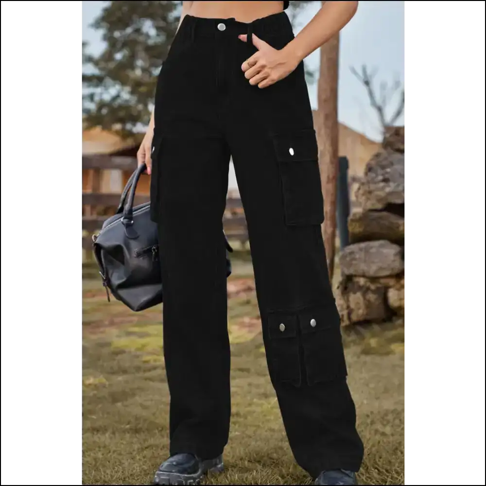 Loose Fit Long Jeans: for when Youβre Fashionably Late to Everything! πβ¨ - Black / s - Jeans on Sale Worldwide Shipping