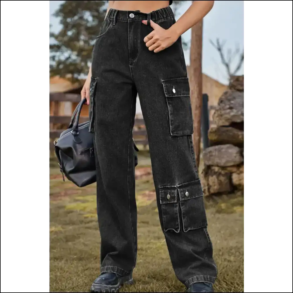Loose Fit Long Jeans: for when Youβre Fashionably Late to Everything! πβ¨ - Dark / s - Jeans on Sale Worldwide Shipping