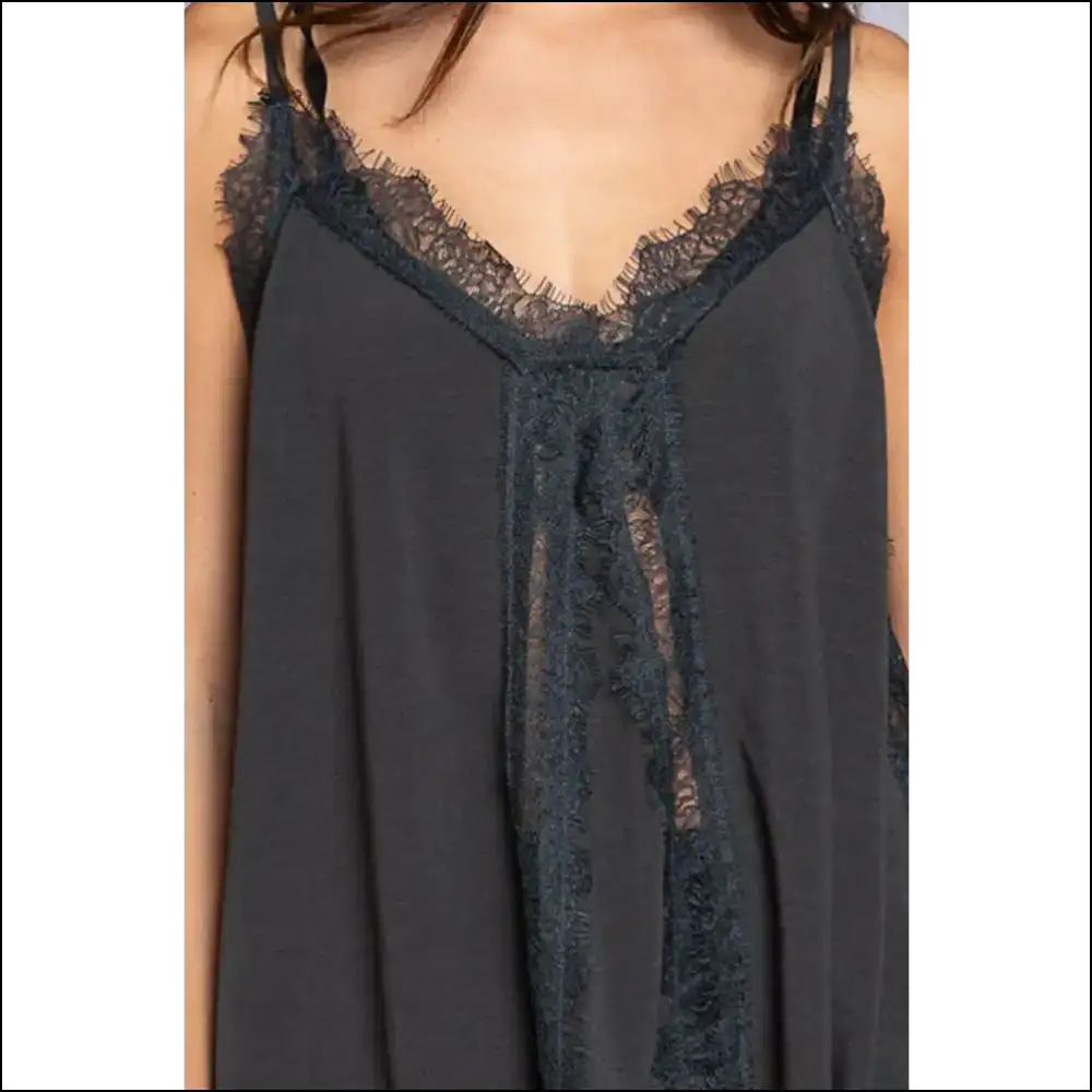 Luxe Lace Detail V-neck Cami - Tank Tops on Sale Worldwide Shipping