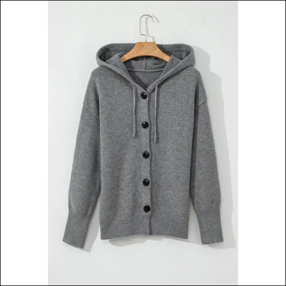 Medium Grey Hooded Cardigan: Finally a Sweater that Gets me 🤪 Needful Things - Cardigans on Sale Worldwide Shipping