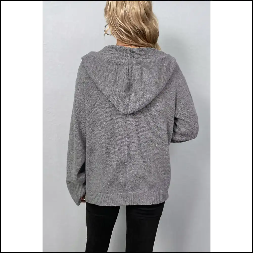 Medium Grey Hooded Cardigan: Finally a Sweater that Gets me 🤪 Needful Things - Cardigans on Sale Worldwide Shipping