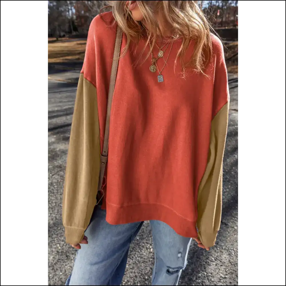 Mineral Red Drop Shoulder Pullover: so Comfy Itβs Criminal! π - Gold / s - Sweatshirts & Hoodies on Sale Worldwide Shipping