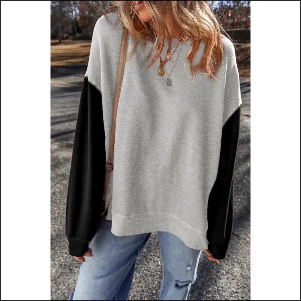 Mineral Red Drop Shoulder Pullover: so Comfy Itβs Criminal! π - Gray / s - Sweatshirts & Hoodies on Sale Worldwide Shipping