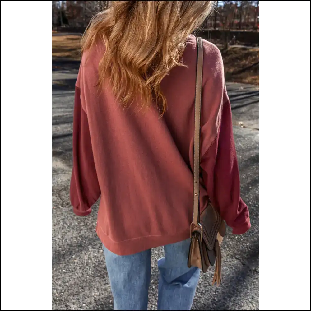 Mineral Red Drop Shoulder Pullover: so Comfy Itβs Criminal! π - Sweatshirts & Hoodies on Sale Worldwide Shipping