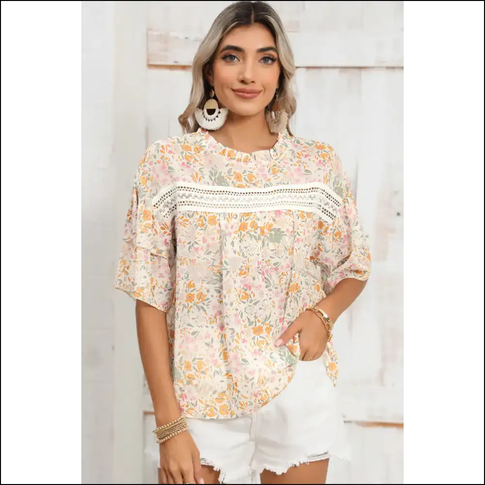 Needful Things: Batwing Blouse - Ditch the Couch Rock Floral Print 🌺 - Blouses on Sale Worldwide Shipping