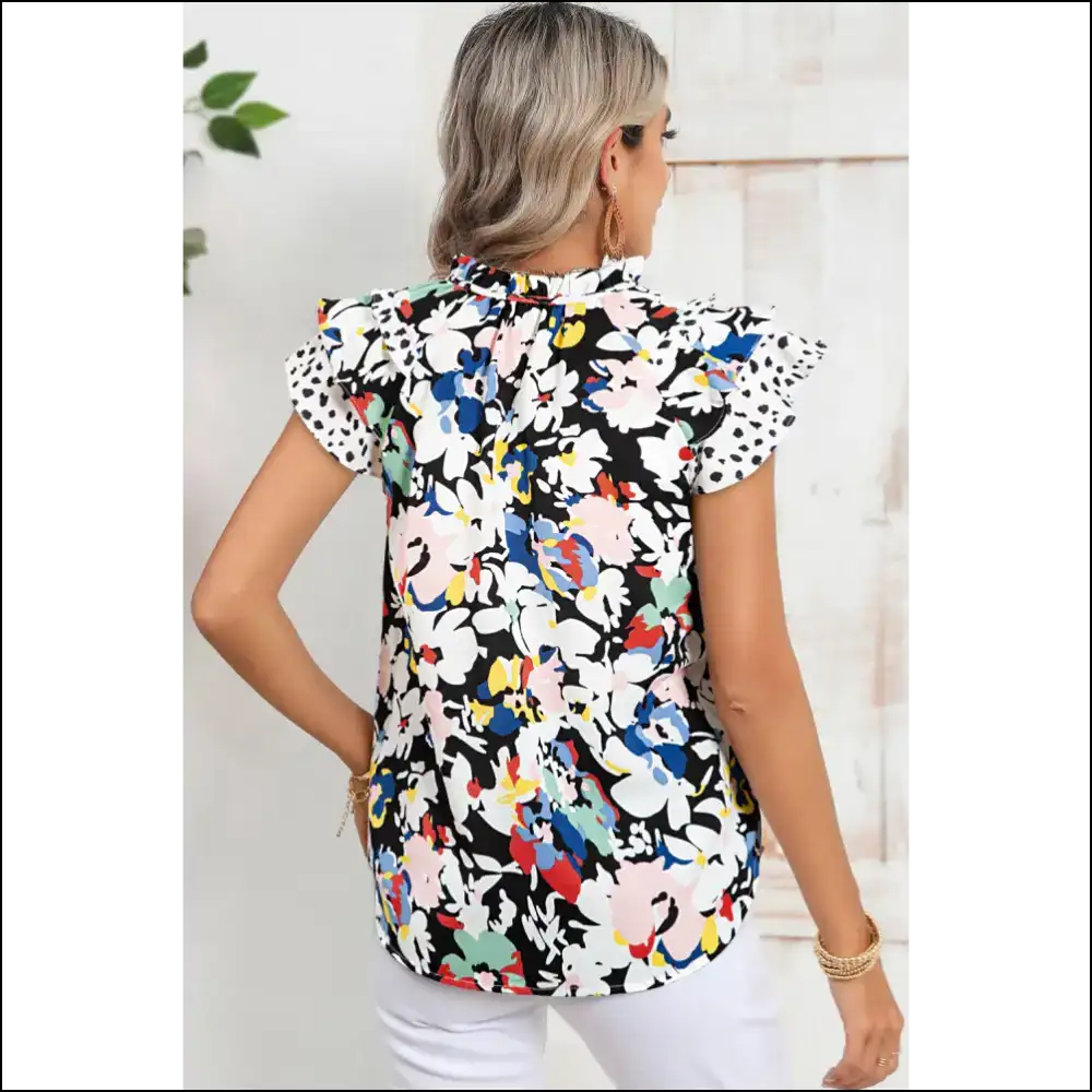 Needful Things: Black Floral Blouse β Prepare for Compliments! π€π - Blouses on Sale Worldwide Shipping