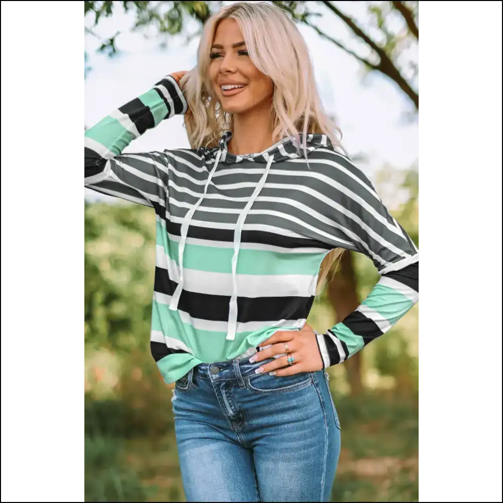 Needful Things: Chic Multicolor Striped Hoodie of Awesomeness π - Sweatshirts & Hoodies on Sale Worldwide Shipping