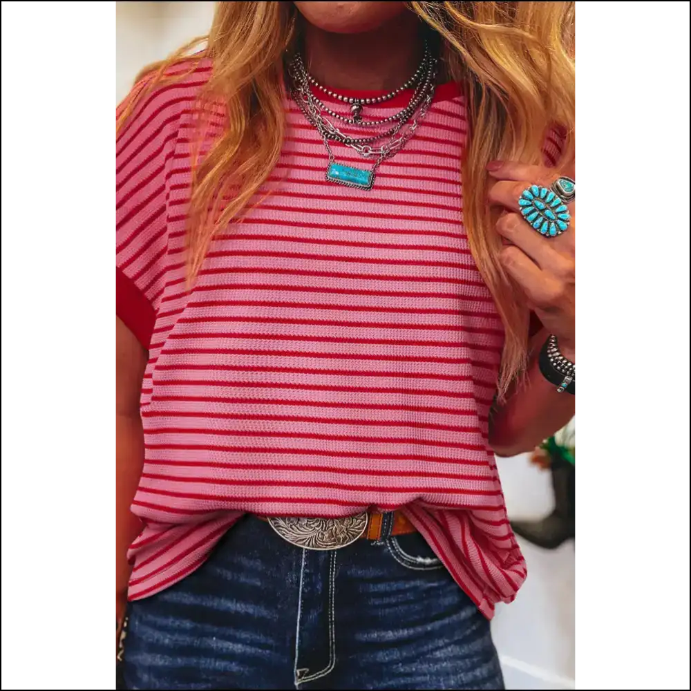 Needful Things: Chic Pink Stripe Tee - so Fetch π (or Die Trying) - s - t Shirts on Sale Worldwide Shipping