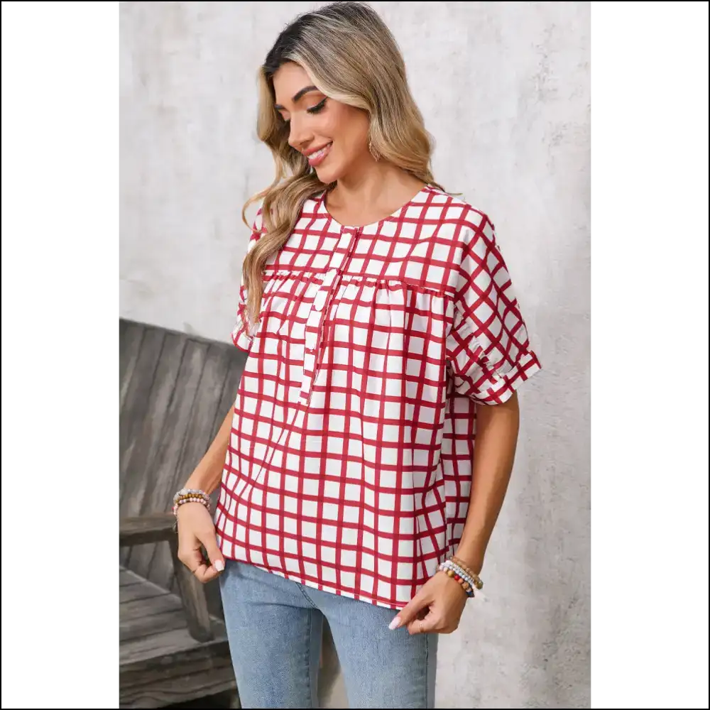 Needful Things: Chic Red Plaid Pleated Blouse - you Slay π
- Blouses on Sale Worldwide Shipping