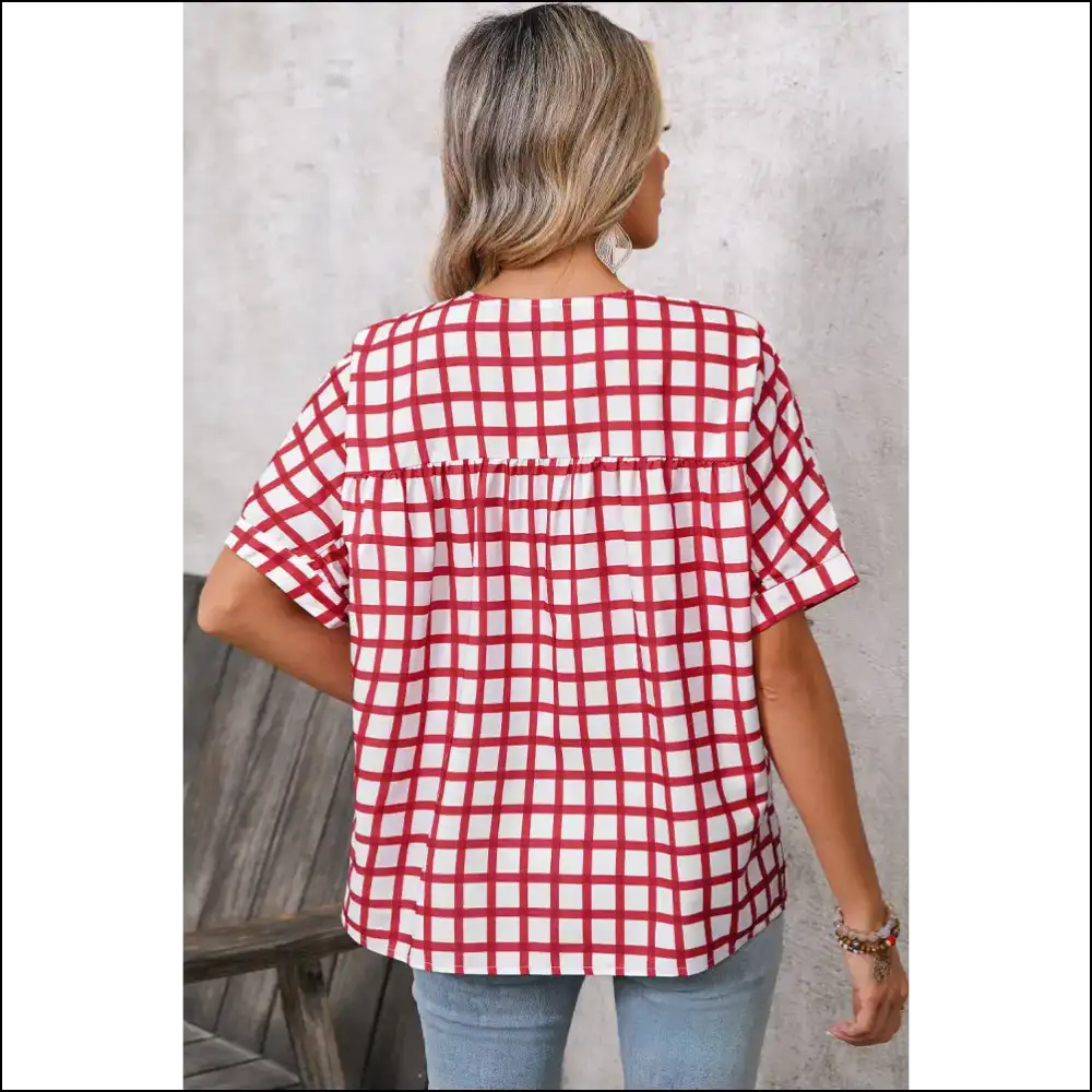 Needful Things: Chic Red Plaid Pleated Blouse - you Slay π
- Blouses on Sale Worldwide Shipping
