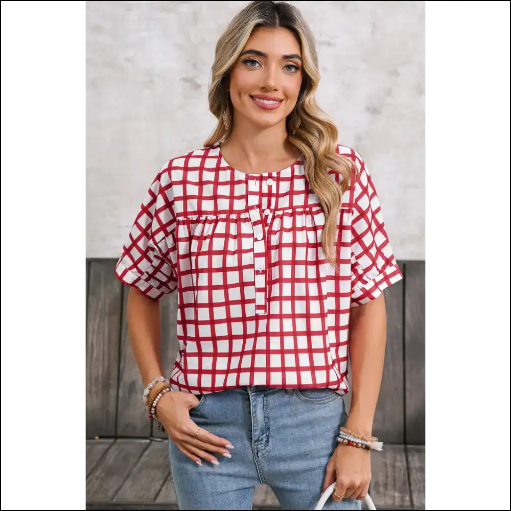 Needful Things: Chic Red Plaid Pleated Blouse - you Slay π
- Blouses on Sale Worldwide Shipping