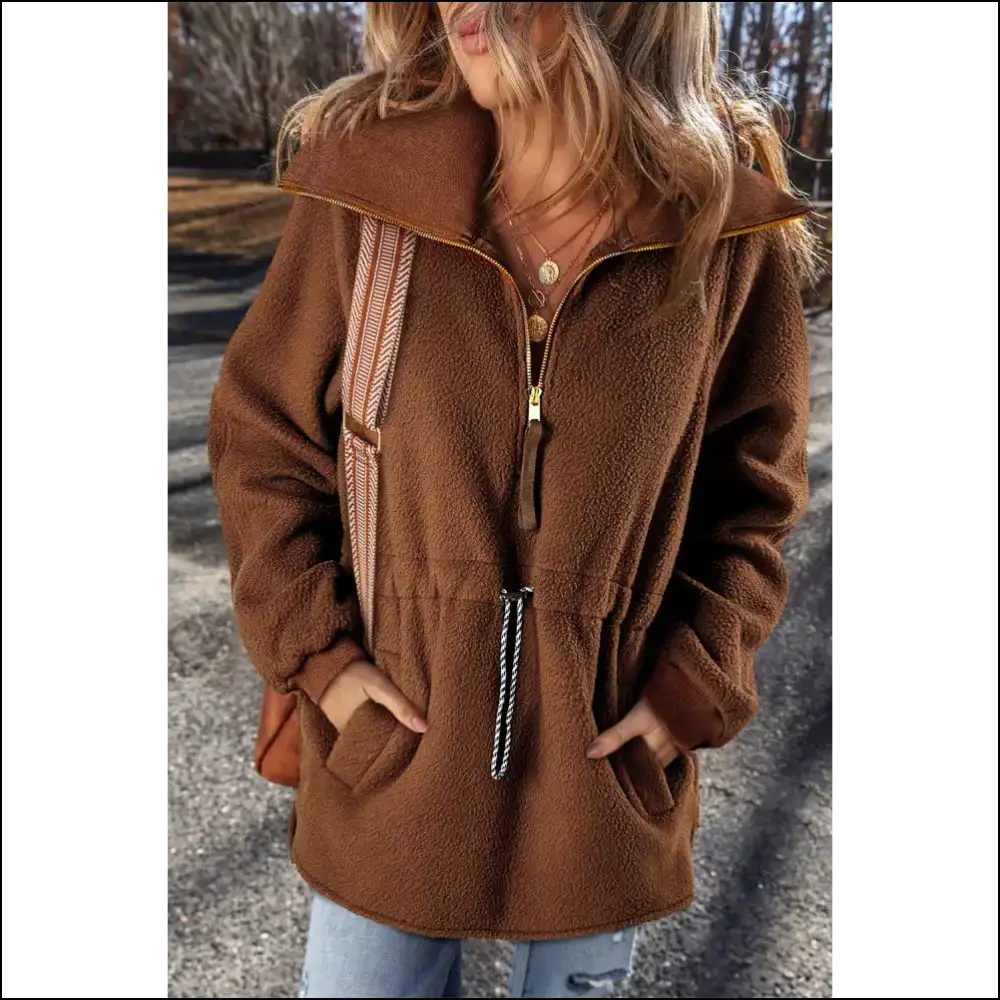 Needful Things: Chic Straw Yellow Quarter Zip Fleece - so Cozy! 💛 - Sweatshirts & Hoodies on Sale Worldwide Shipping