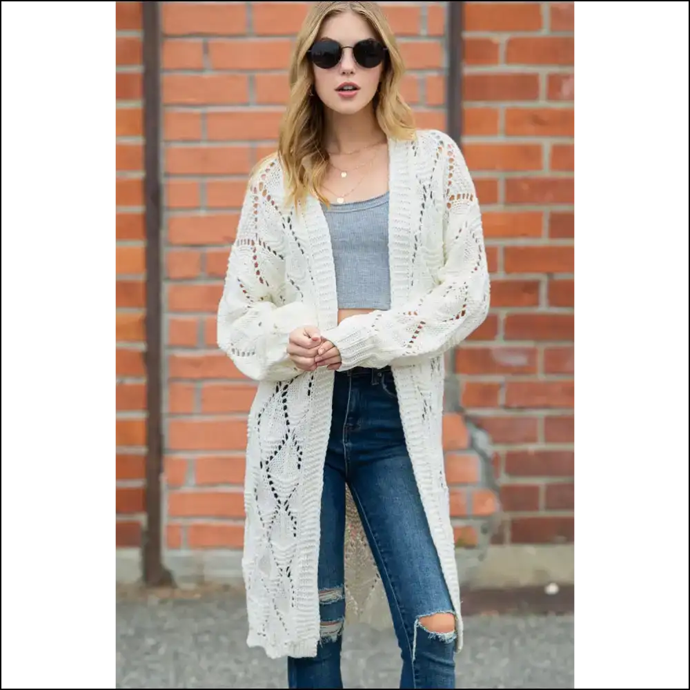 Needful Things Chic White Crochet: Ditch your Therapist Get this Cardigan π - s - Cardigans on Sale Worldwide Shipping