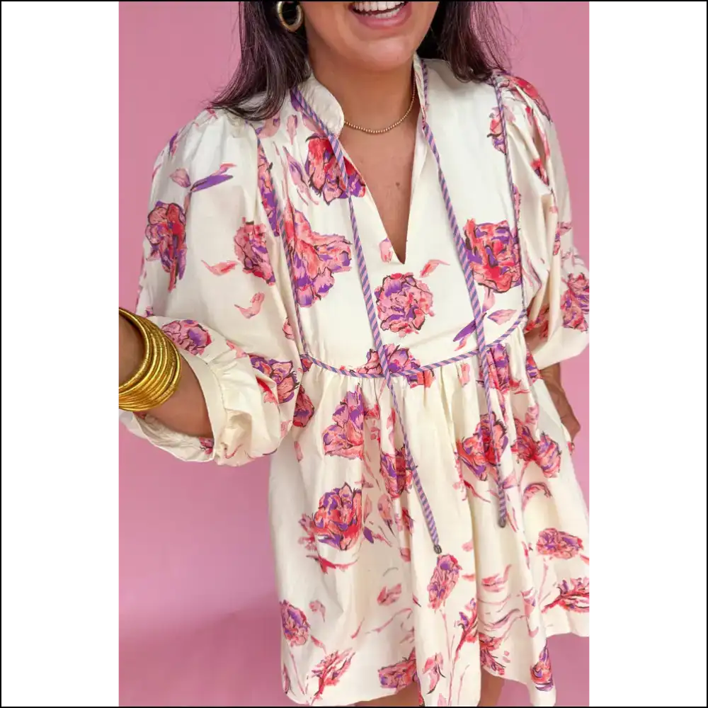 Needful Things: Chic White Floral Mini Dress β Curves Ahead! πΌπ€£ - Plus Size Dresses on Sale Worldwide Shipping